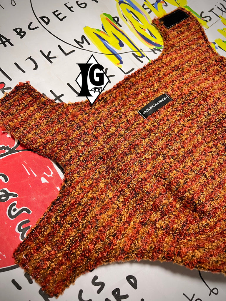 "I'm so picky" Tweed Vest-YELLOW RED